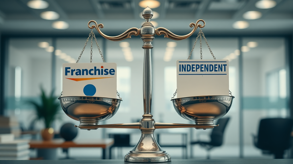 Balanced business scale: franchise vs small business