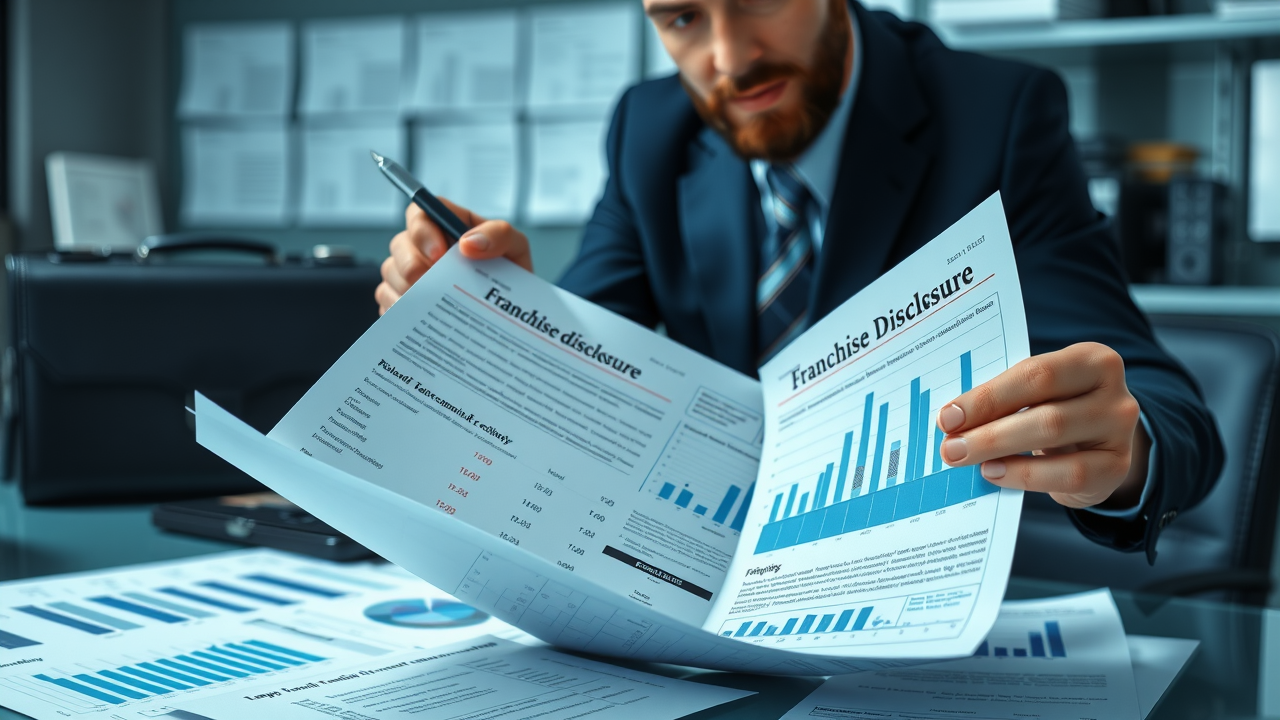Franchise disclosure document and financial chart review